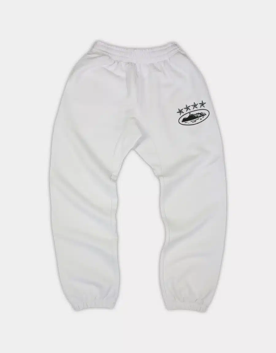Corteiz 4Starz Alcatraz Sweatpants White Corteiz 4Starz Alcatraz Sweatpants White
