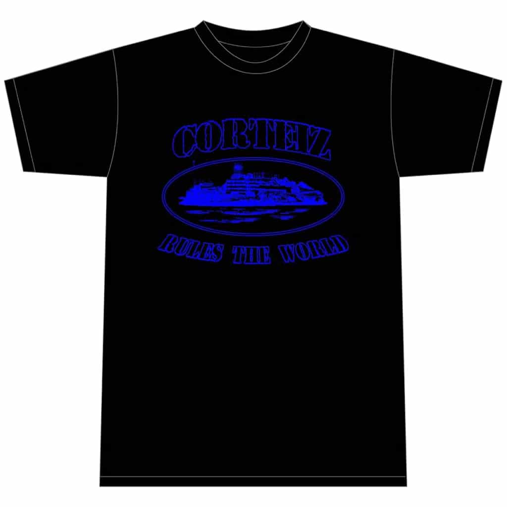 Corteiz Alcatraz T-shirt Black/Blue Corteiz Alcatraz T-shirt Black/Blue