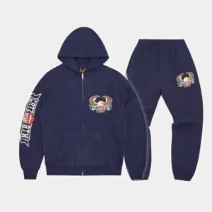 Corteiz Dipset Zip-Up Navy Tracksuit