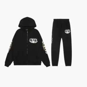 Corteiz Gasolina Double Zip Black Tracksuit