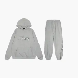 Corteiz Satin Allstarz Applique Tracksuit Grey