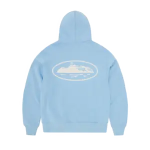 CORTEIZ ISLAND PUFF PRINT ZIP HOODIE [BABY BLUE]