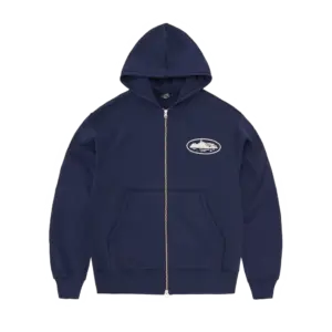 CORTEIZ ISLAND PUFF PRINT ZIP HOODIE [NAVY]