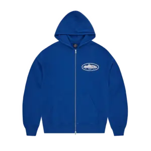 CORTEIZ ISLAND PUFF PRINT ZIP HOODIE WASHED ROYAL