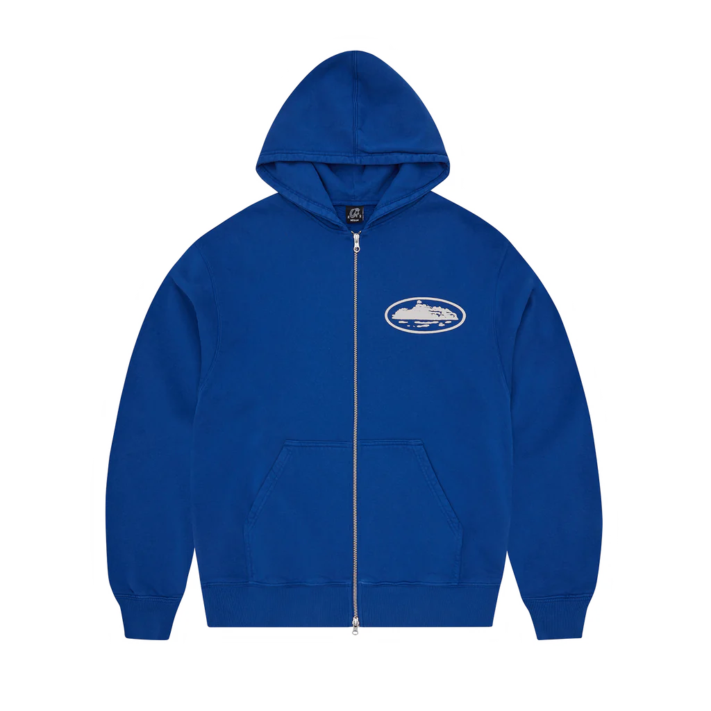 CORTEIZ ISLAND PUFF PRINT ZIP HOODIE WASHED ROYAL CORTEIZ ISLAND PUFF PRINT ZIP HOODIE WASHED ROYAL