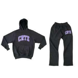Corteiz Dropout Black Purple Tracksuit